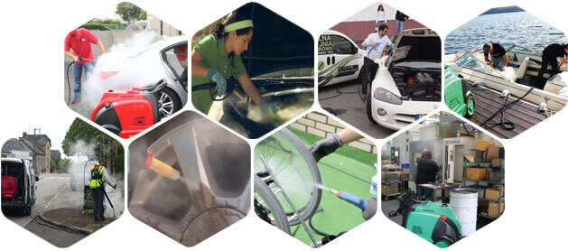 máy rửa xe hơi nước nóng